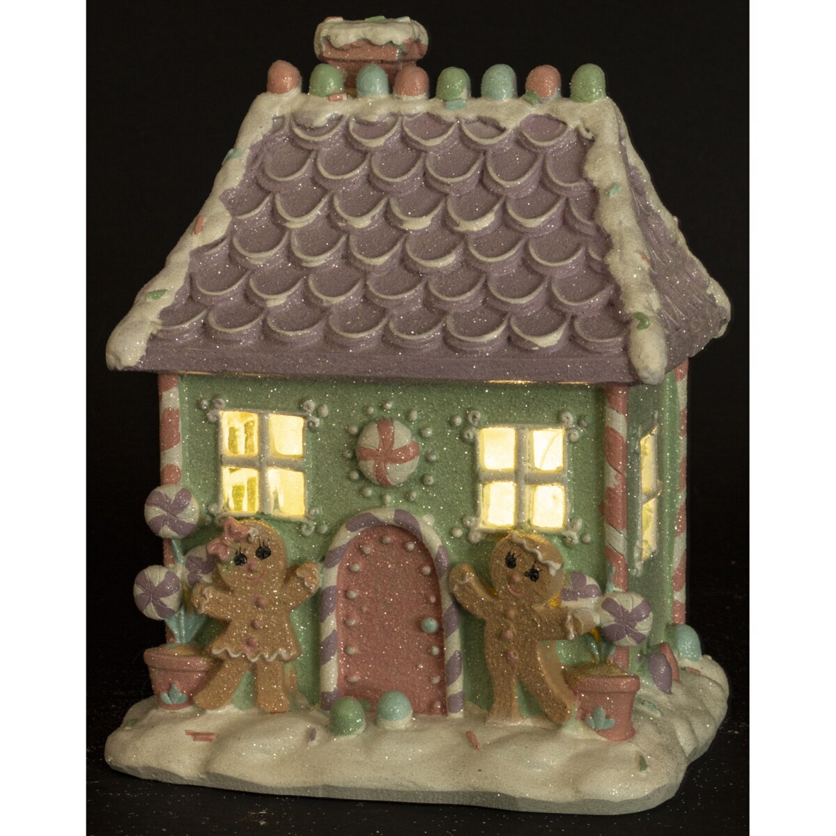 Domek ciasteczkowy LED 21,5x16x14 cm BISCOTTO niebieski