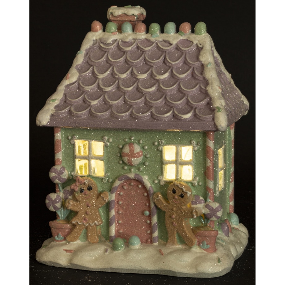 Domek ciasteczkowy LED 21,5x16x14 cm BISCOTTO niebieski