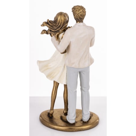 Dekoracja - Para z bukietem róż 26x12,5x6,5 cm MAZZETO