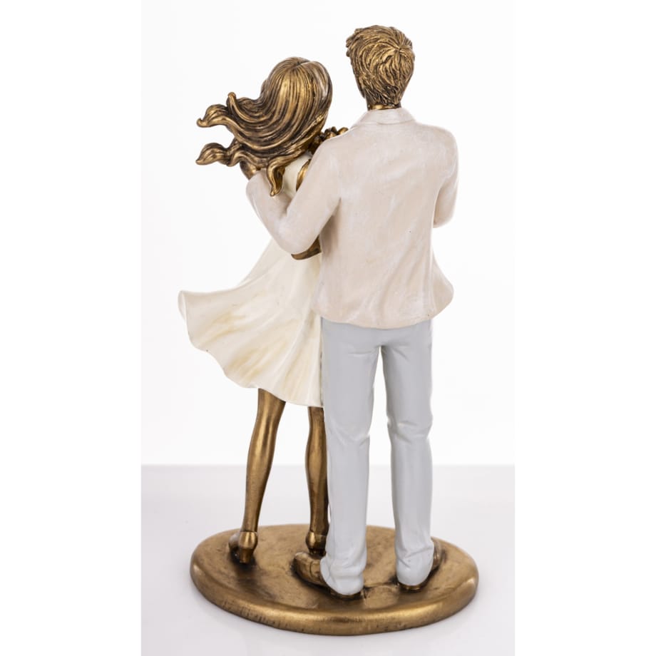 Dekoracja - Para z bukietem róż 26x12,5x6,5 cm MAZZETO