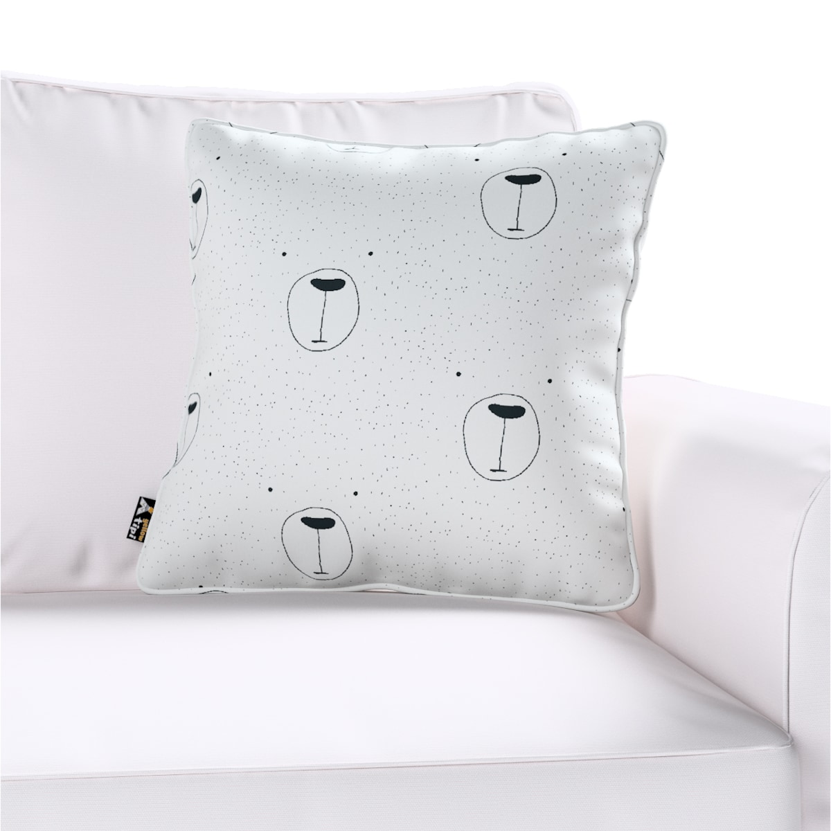 Poszewka Lola 60x60 ecru-czarny