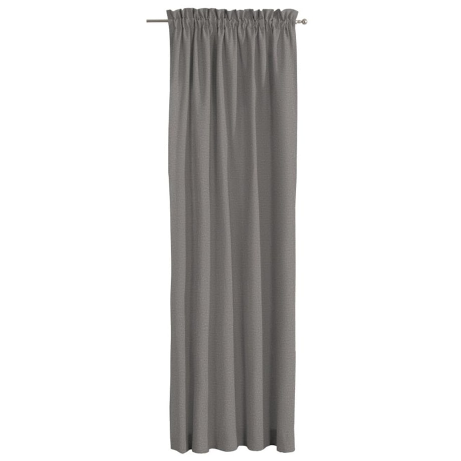 Zasłona na kanale z grzywką 1 szt. 130x260 szary