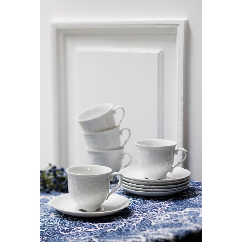 Spodek 15,7 cm Rococo Maria białe 0001