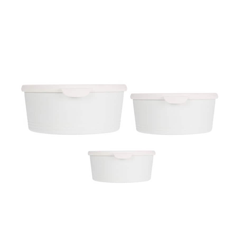Pojemniki na żywność okrągłe z tworzywa sztucznego, 3 sztuki o różnej wielkości