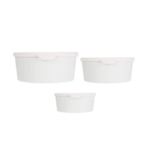 Pojemniki na żywność okrągłe z tworzywa sztucznego, 3 sztuki o różnej wielkości