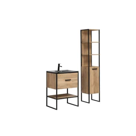 Zestaw mebli łazienkowych BROOKLIN 800 + 820 95 cm dąb craft złoty