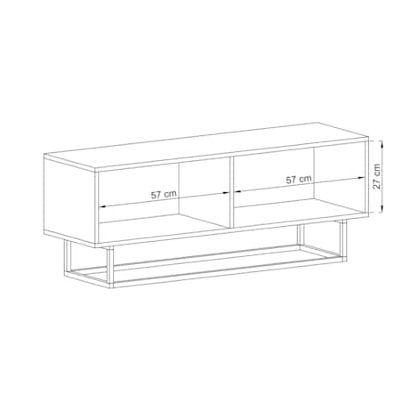 Szafka RTV Loft Industrialna Komoda RTV Grafit MAT 120 cm