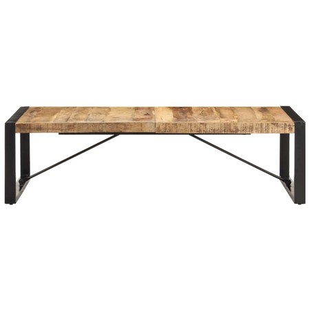 vidaXL Stolik kawowy, 140 x 70 x 40 cm, surowe drewno mango