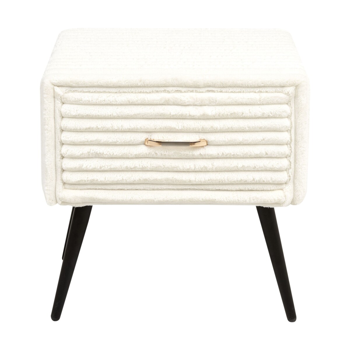 Szafka nocna FLAYAT Sztruks Złamana biel