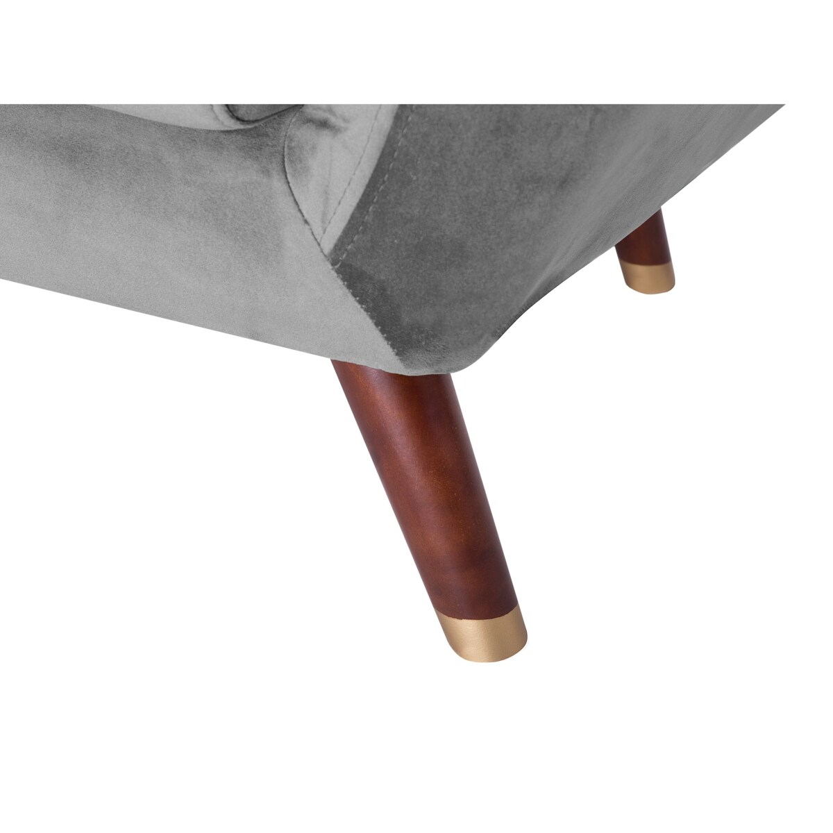 Fotel welurowy szary BODO