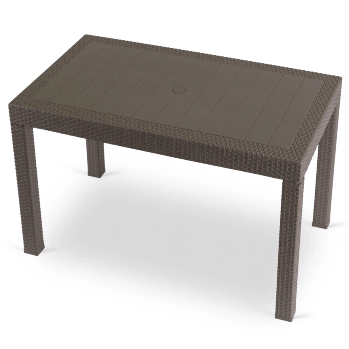 Stół Stolik Ogrodowy Na Taras Balkon Ogród Czarny FARGO Brązowy