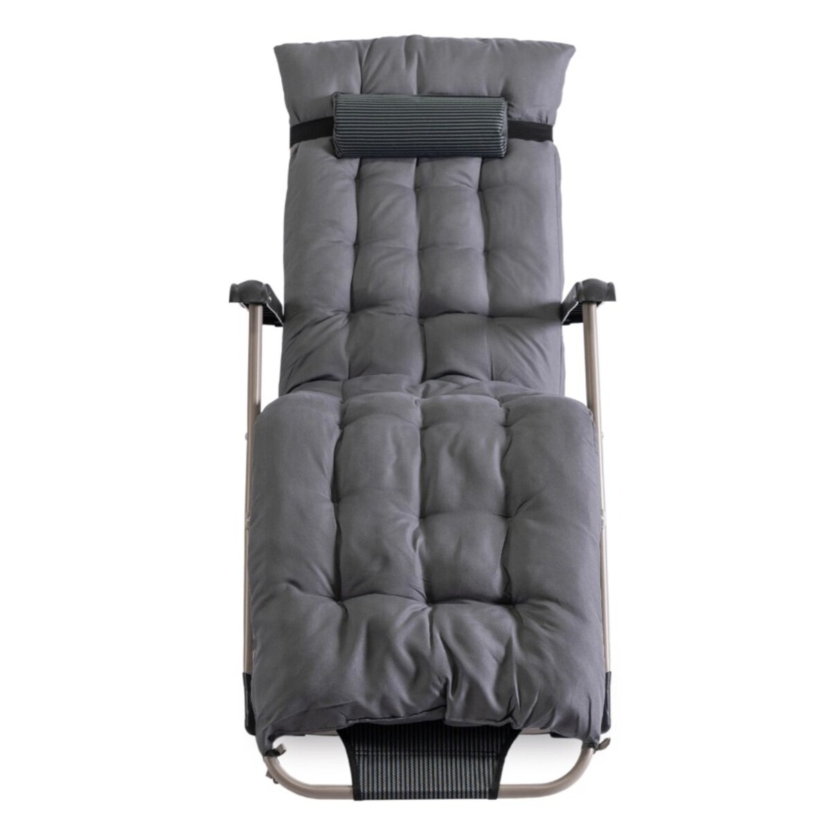 Leżak Rozkładany Ogrodowy Plażowy Turystyczny Leżanka EDISON szary