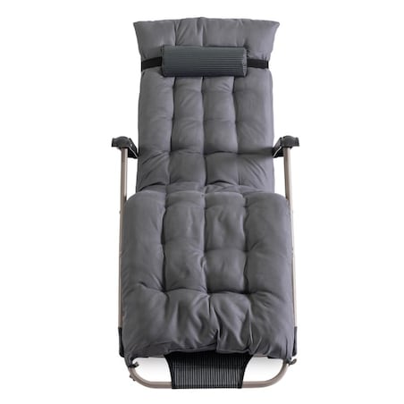 Leżak Rozkładany Ogrodowy Plażowy Turystyczny Leżanka EDISON szary