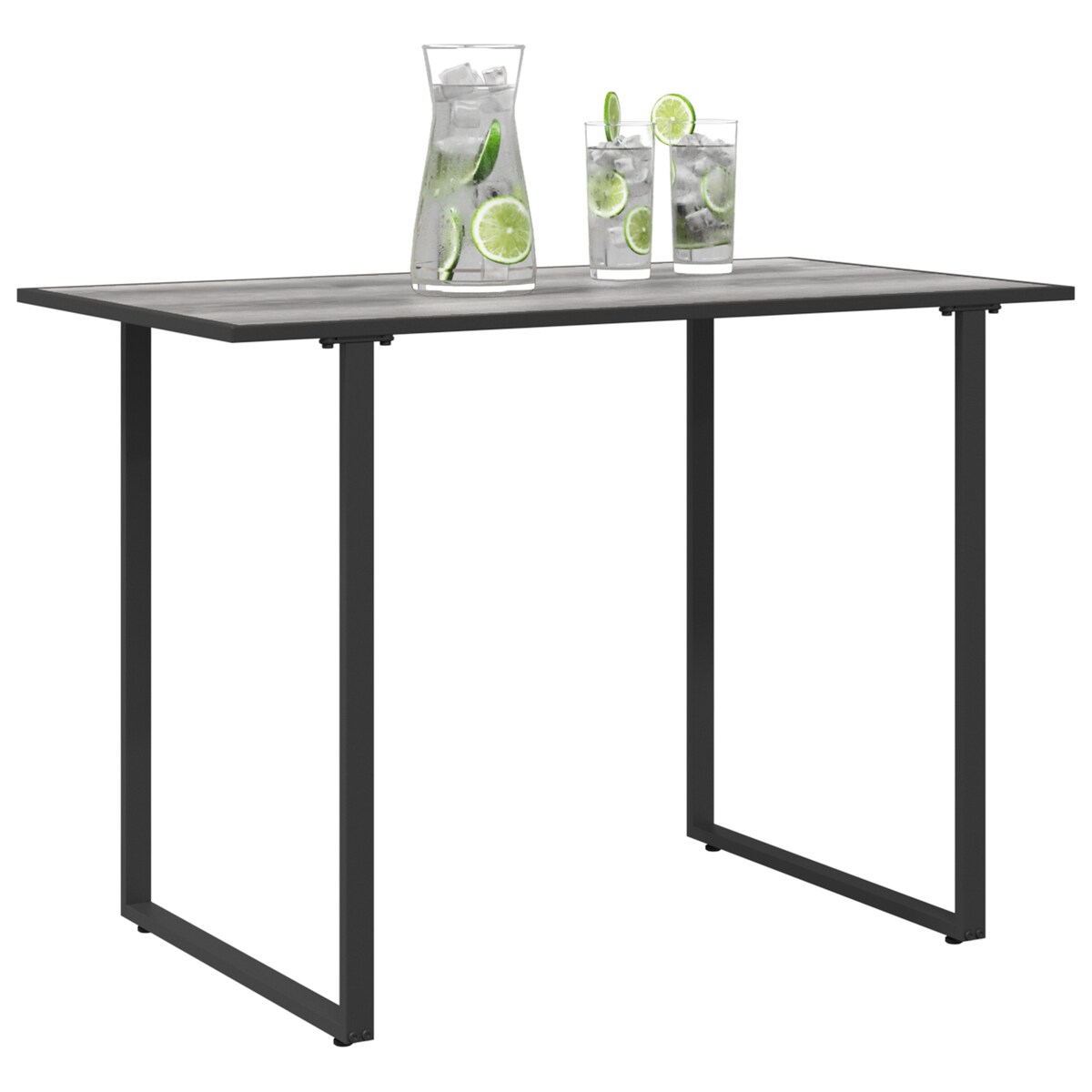 vidaXL Stół Ogrodowy Szary 100x55x70 cm DPC i Stal