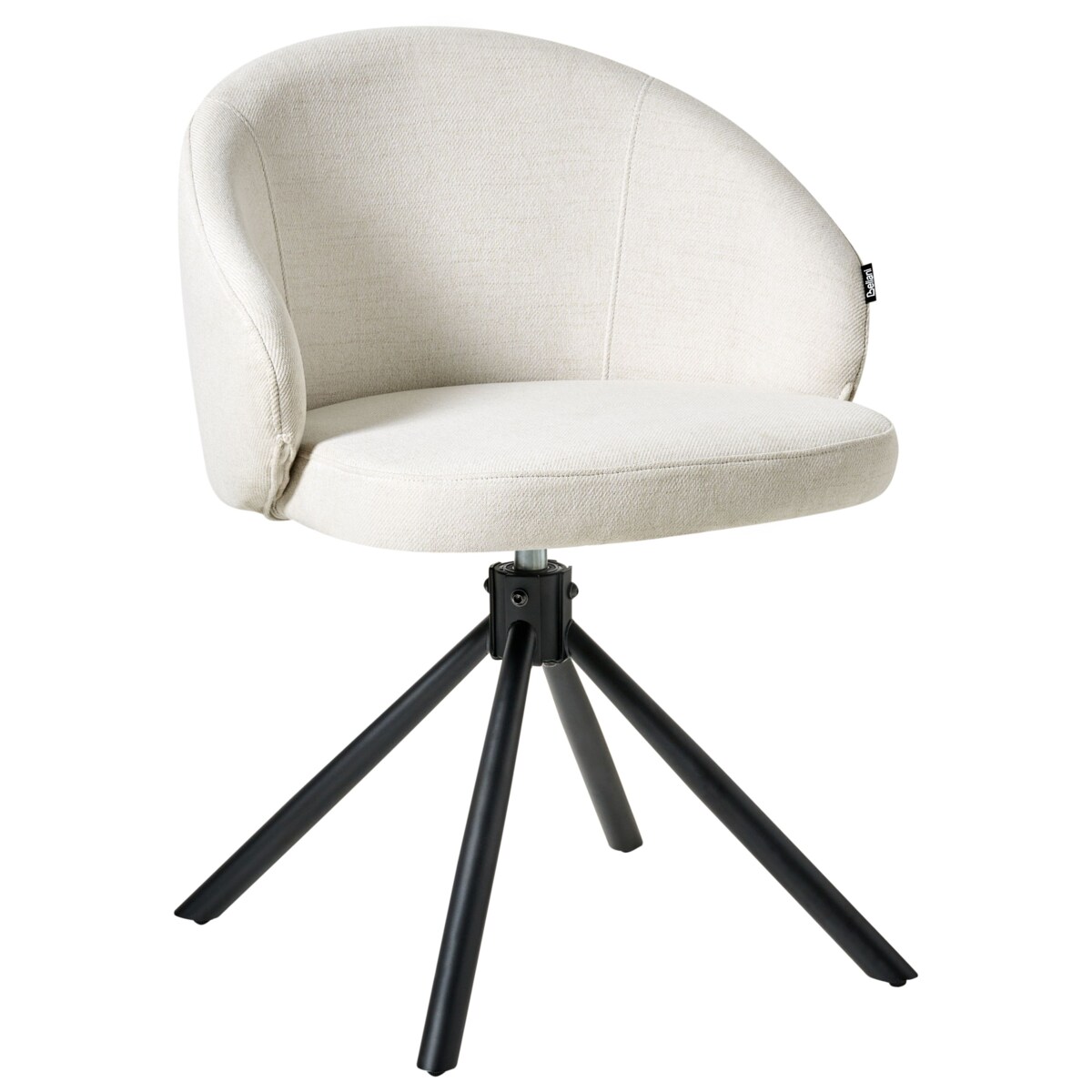 Zestaw 2 krzeseł do jadalni Obrotowy OVALO Złamana biel