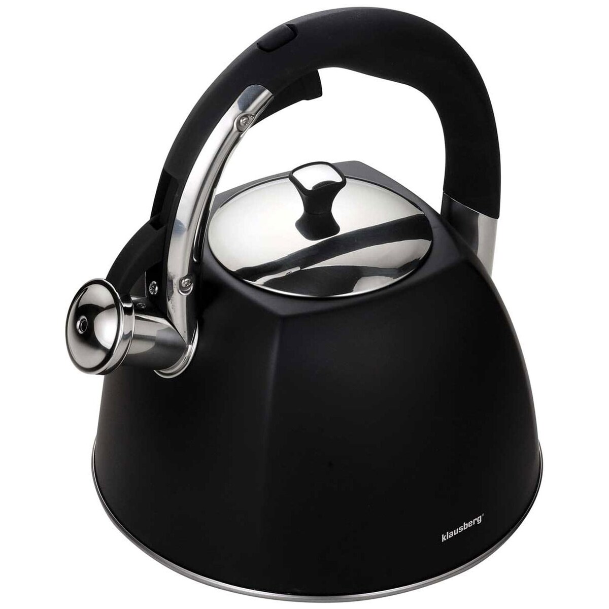 Czajnik stalowy z gwizdkiem 3.0L indukcja KLAUSBERG czarny matowy