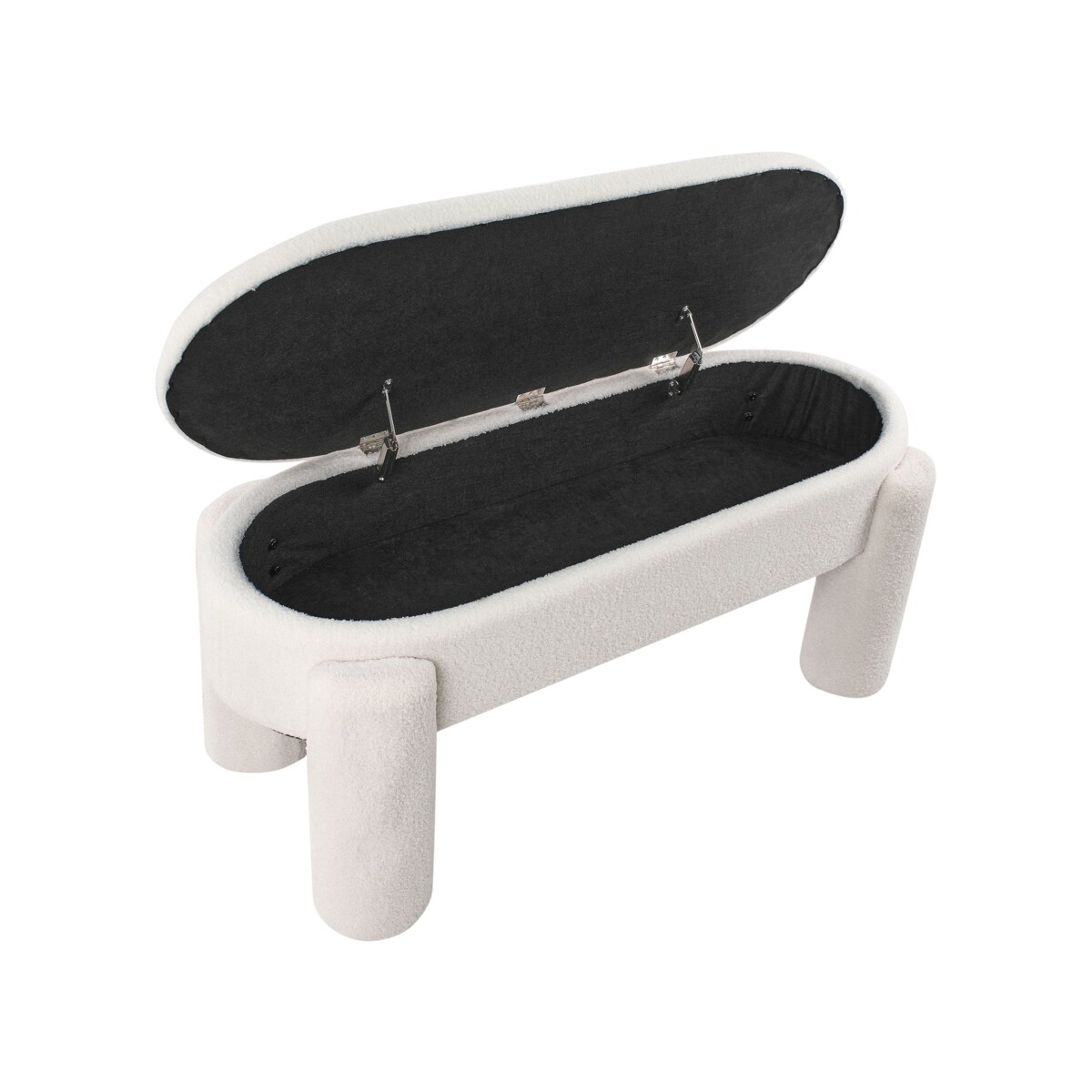 Ławka ze schowkiem OAKLEY Boucle Złamana biel