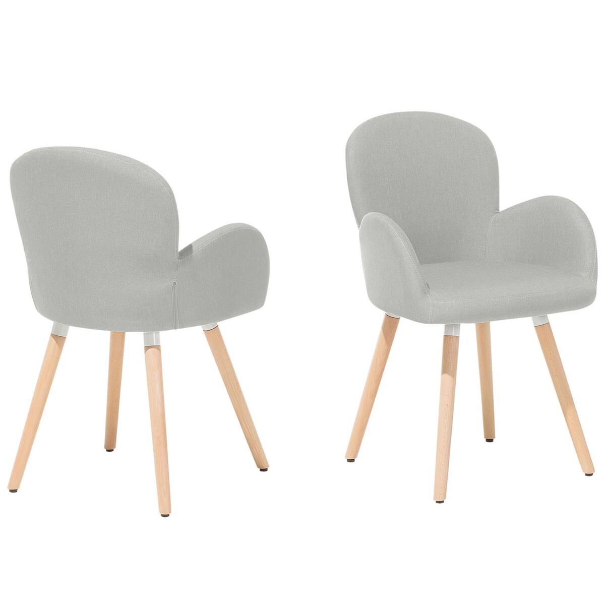 Zestaw 2 krzeseł do jadalni szary BROOKVILLE