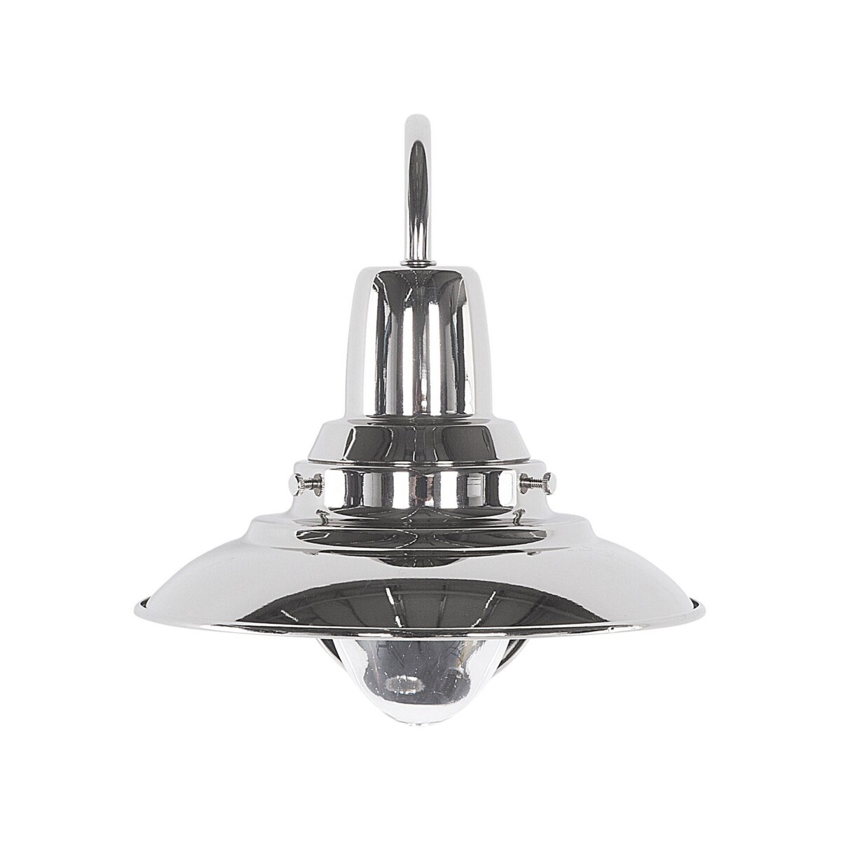 Lampa ścienna metalowa srebrna LUZA