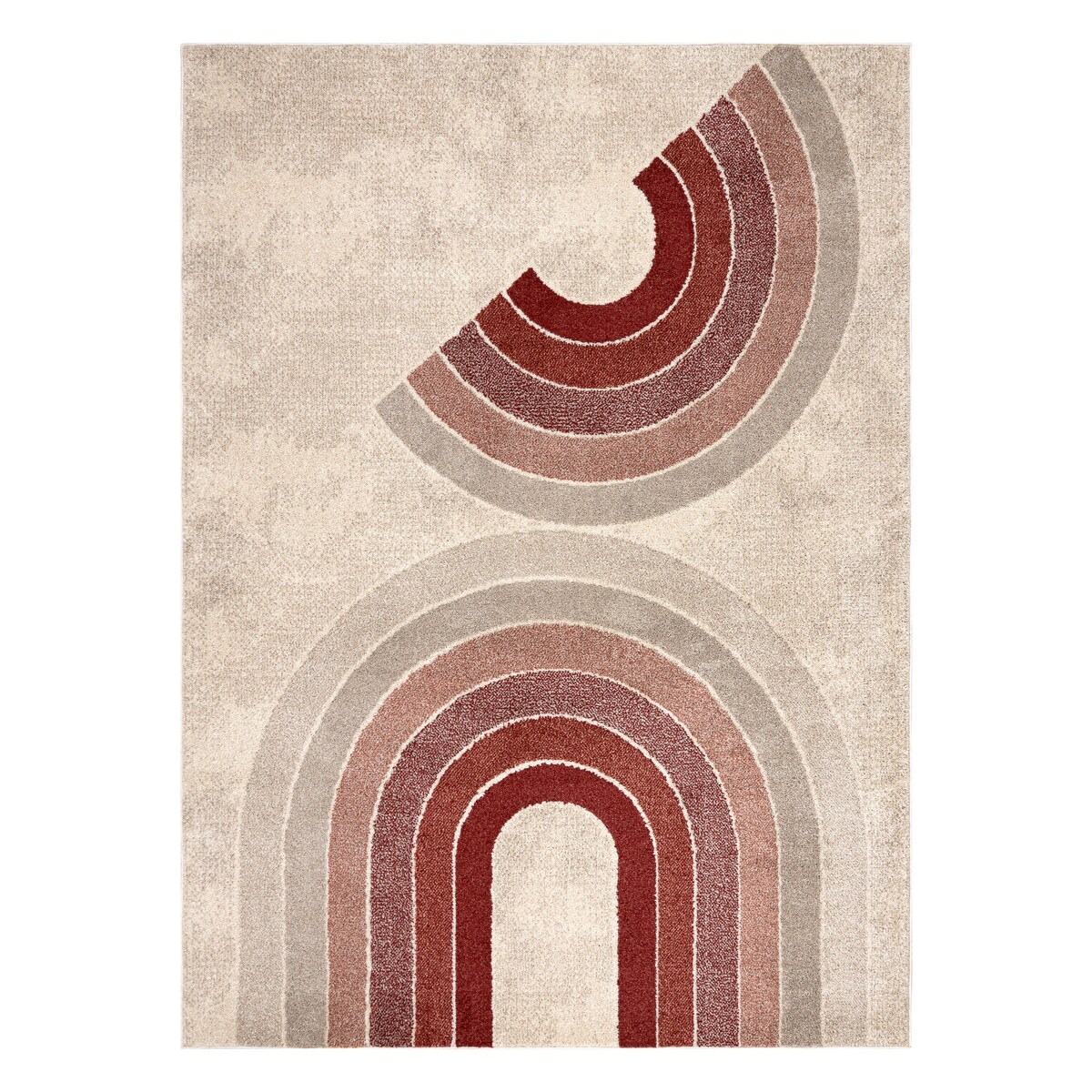 Dywan FUSION 0807 krem / bordo - 240x330 cm