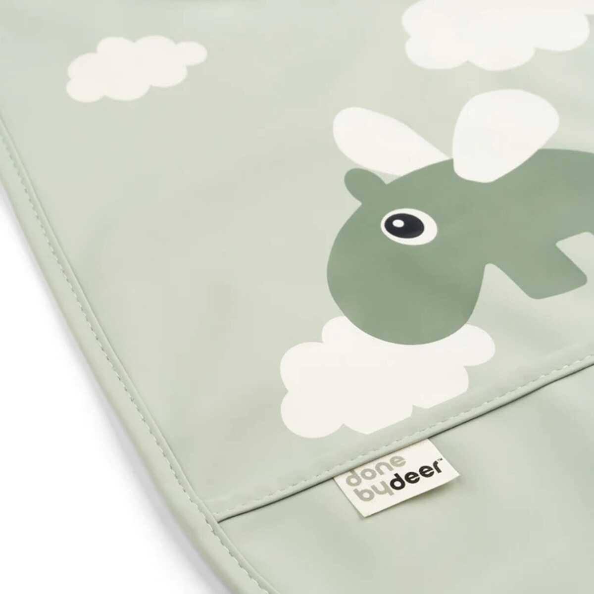 Done by Deer Śliniak z Kieszonką Happy Clouds Green