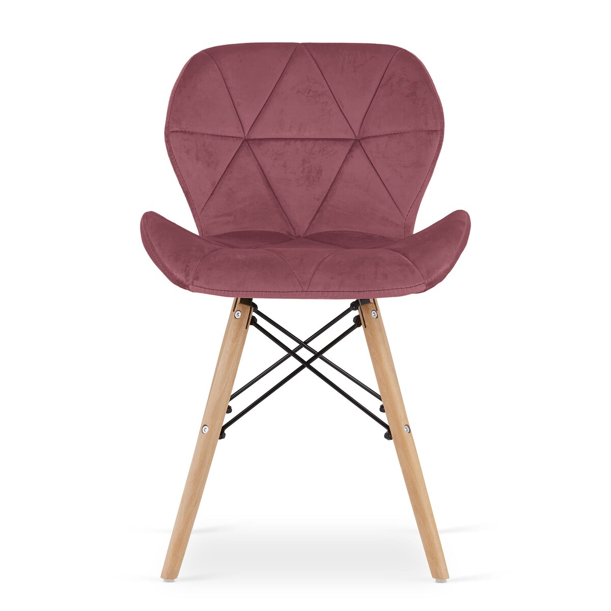 Krzesło Do Jadalni Kuchni Salonu Lago Aksamit - Ciemny Róż X 4