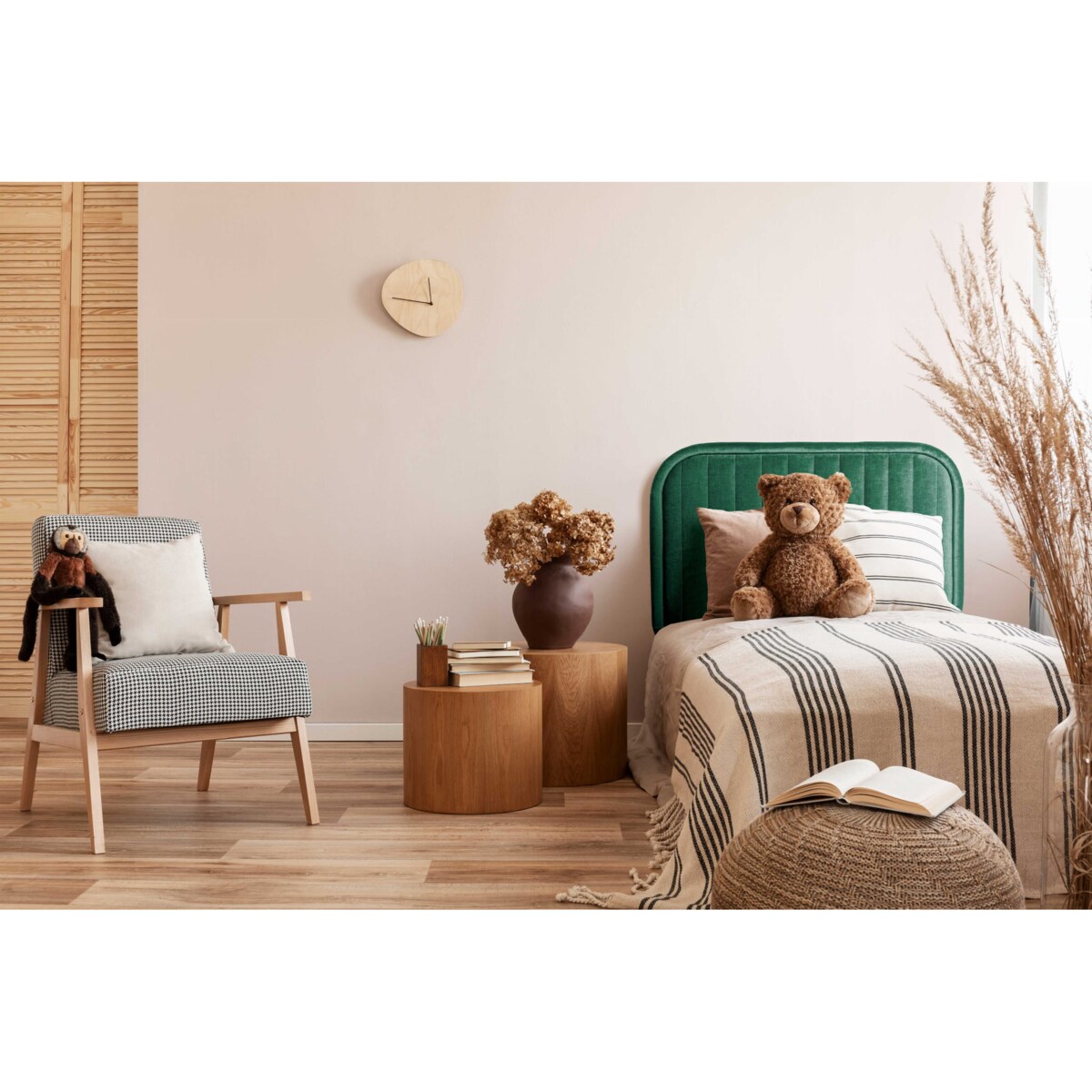 Łóżko dziecięce Delikate (90x200) w tkaninie Deluxe Steel