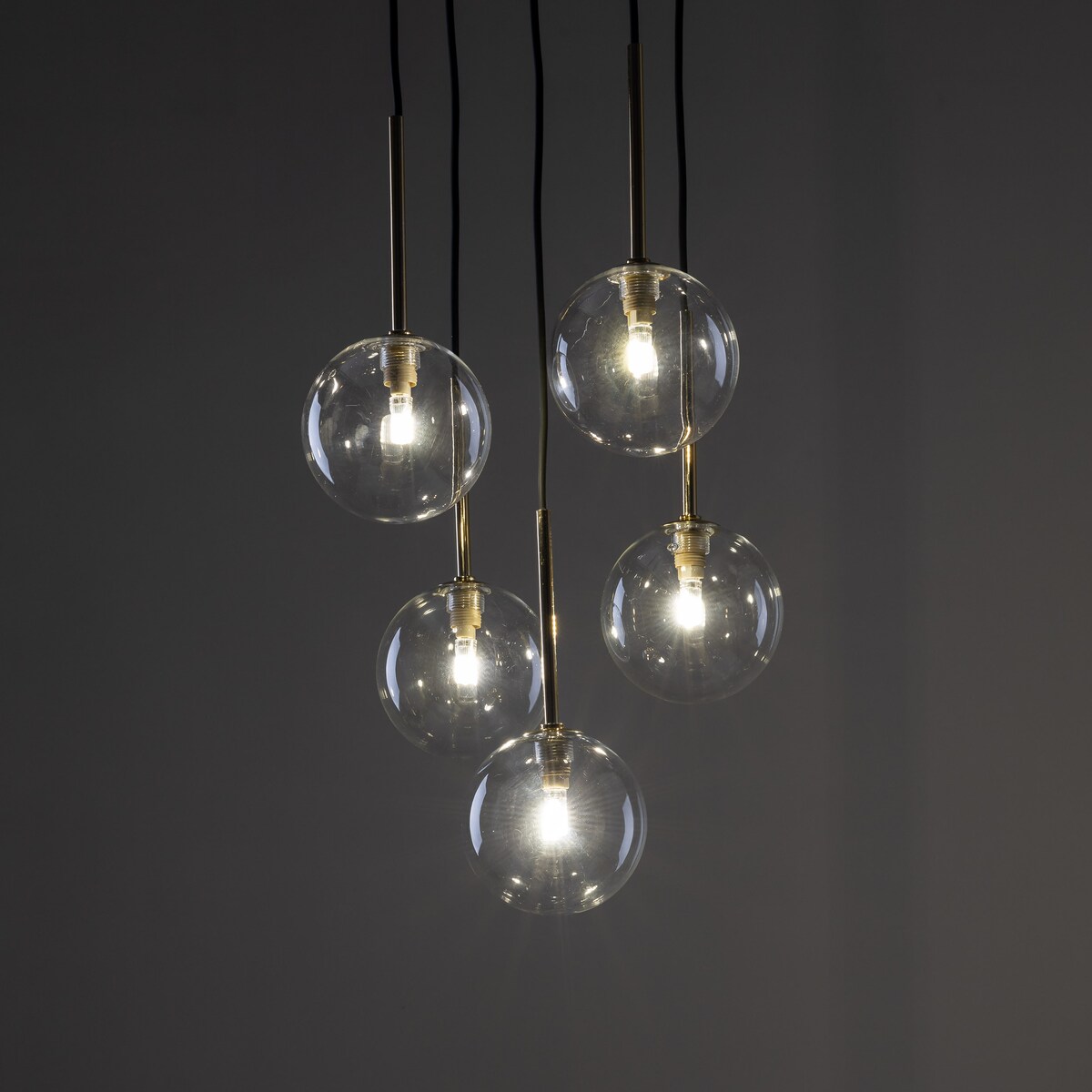 Lampa wisząca NILOS BLACK/GOLD 5943 TK Lighting 5xG9 czarno-złota nowoczesna regulowana do salonu jadalni kuchni