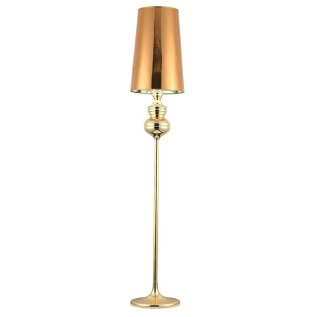 Podłogowa lampa z abażurem Queen ML-8046-F gold Step klasyczna złota