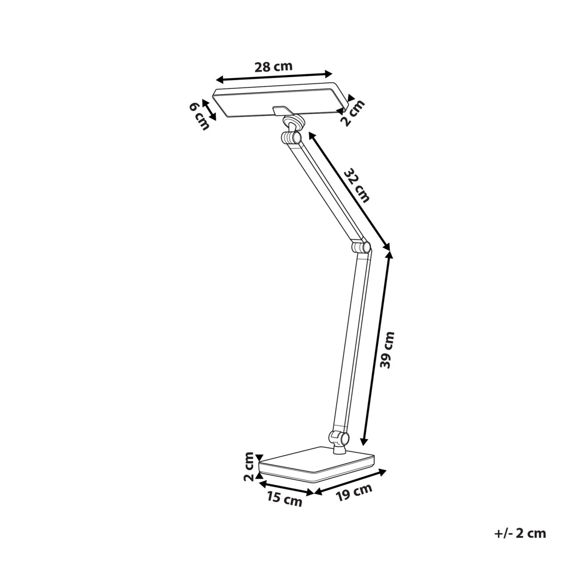 Lampa biurkowa LED LACERTA Z ładowarką indukcyjną Metal Czarny