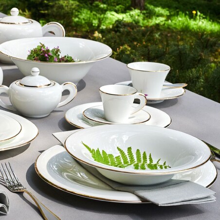 VILLA ITALIA Talerz płytki porcelanowy 28 cm NAOMI GOLD