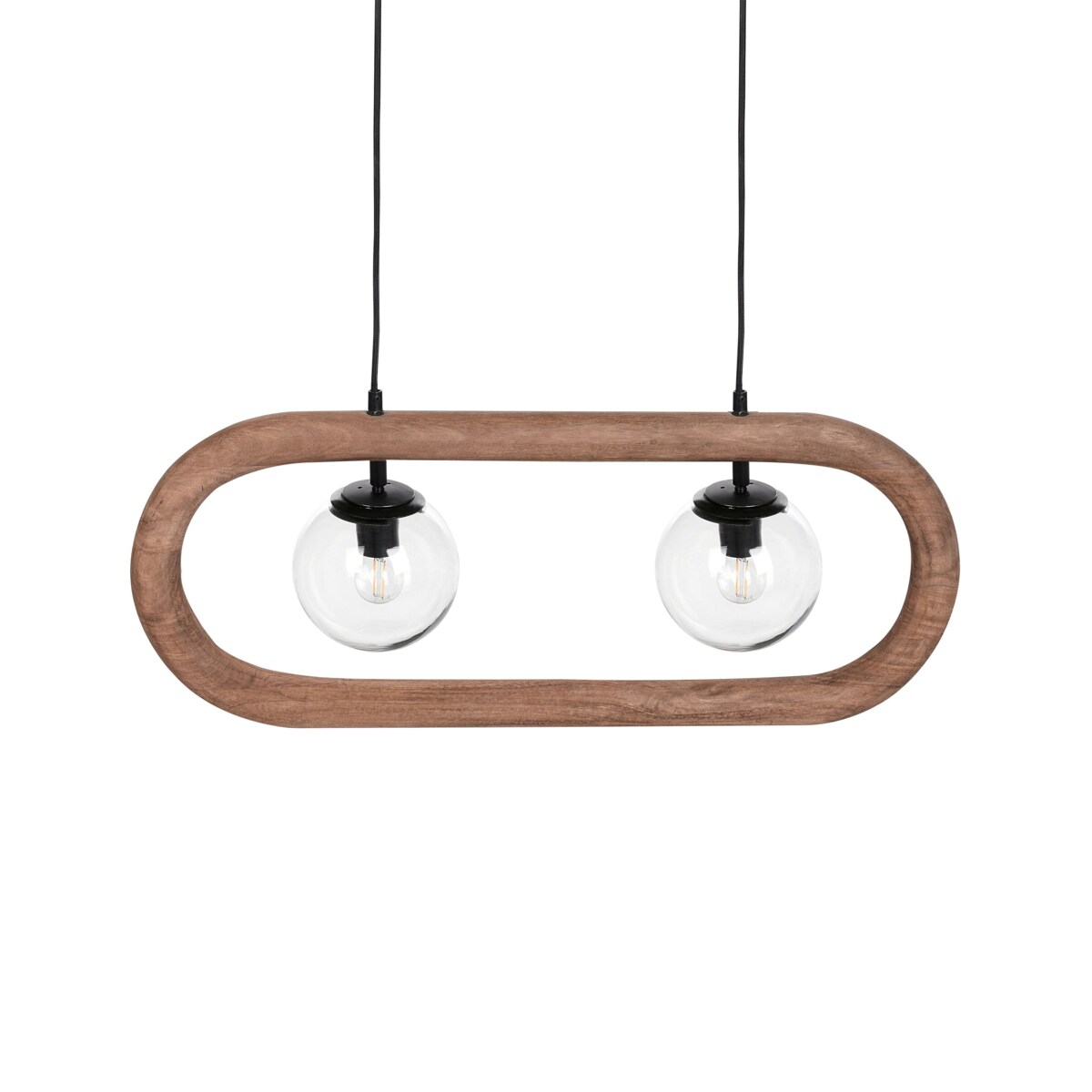 Lampa wisząca drewno mango ciemna AYENSU