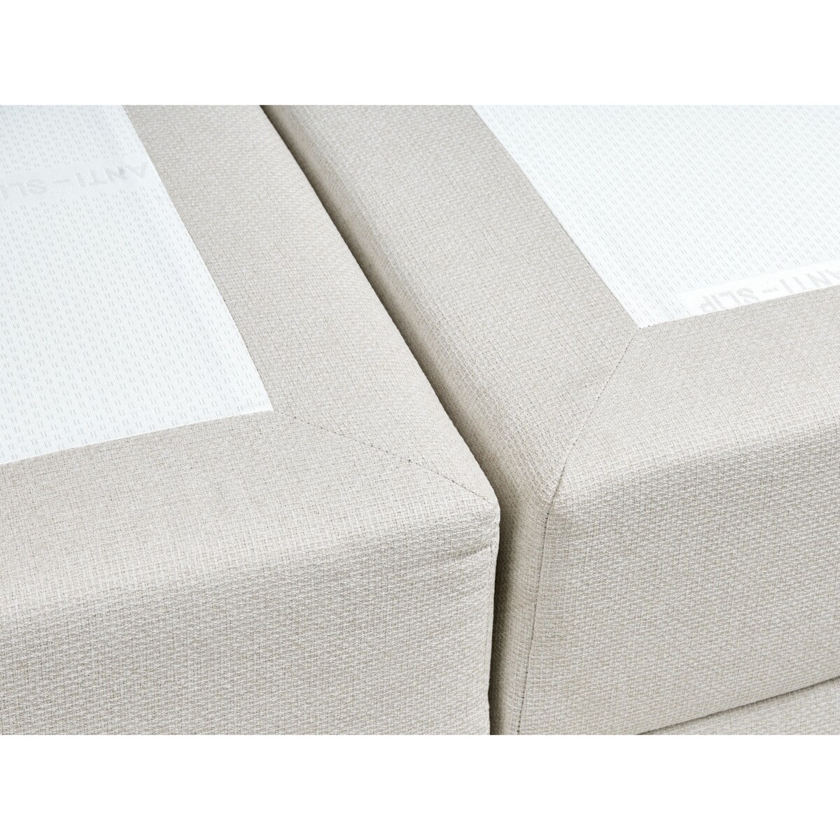 Łóżko kontynentalne z pojemnikiem BARONET 180 x 200 cm Złamana biel