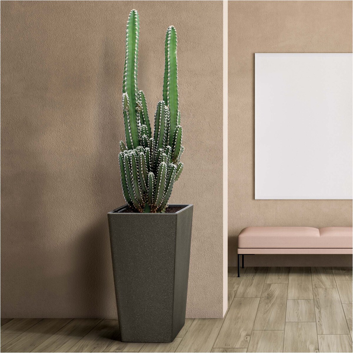 Donica Doniczka Ogrodowa 19,5 Cm Na Taras Do Ogrodu Domu Eco Wood Kawa