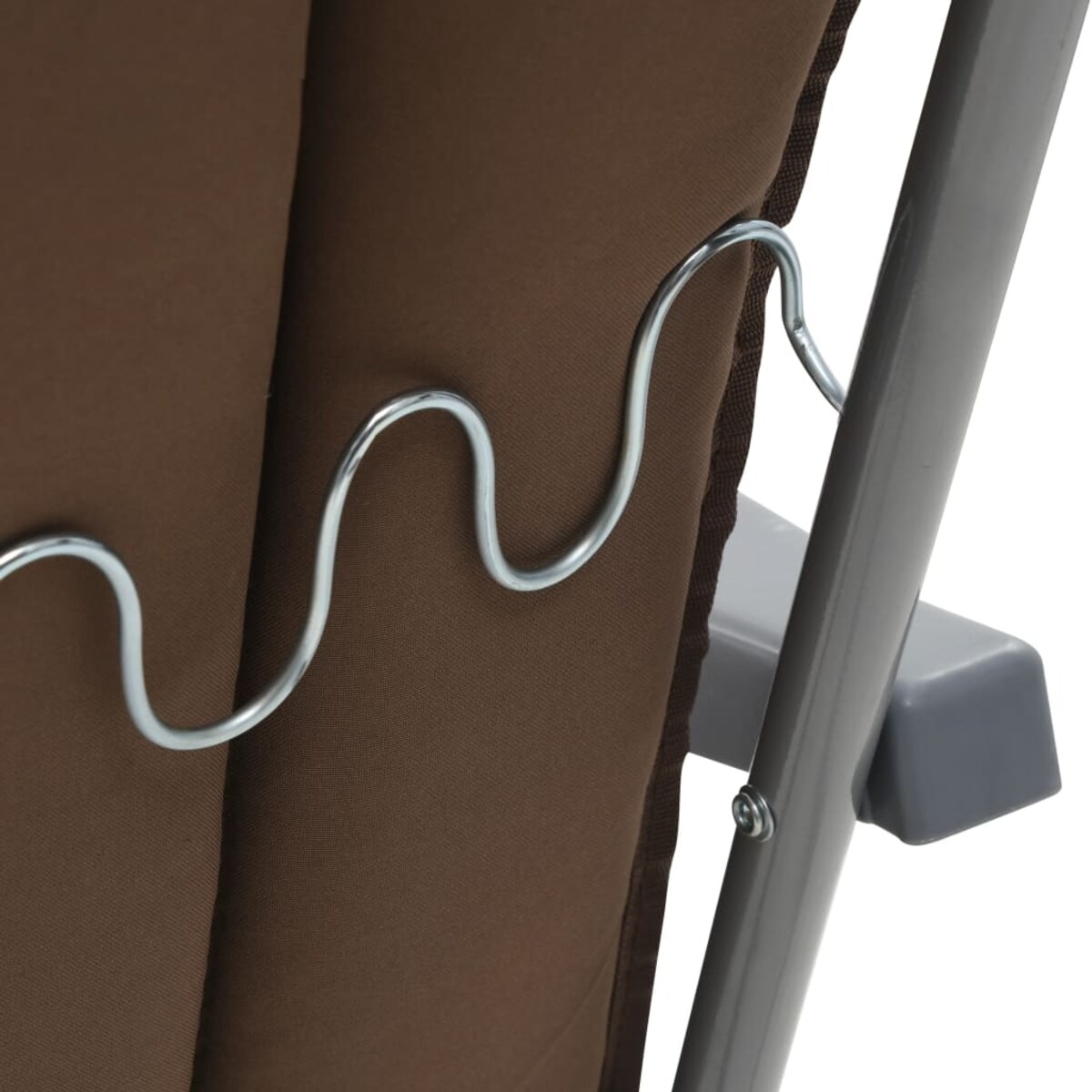 vidaXL Składane krzesła ogrodowe z poduszkami, 2 szt., brązowe