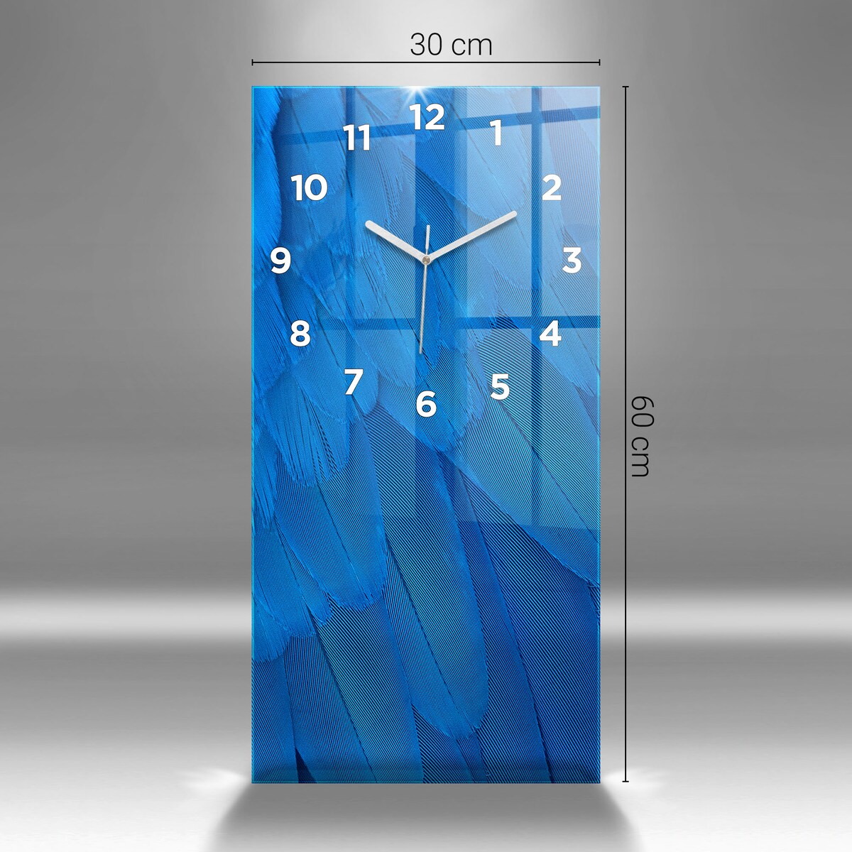 Zegar ścienny Tropikalne Liście, 30x60 cm