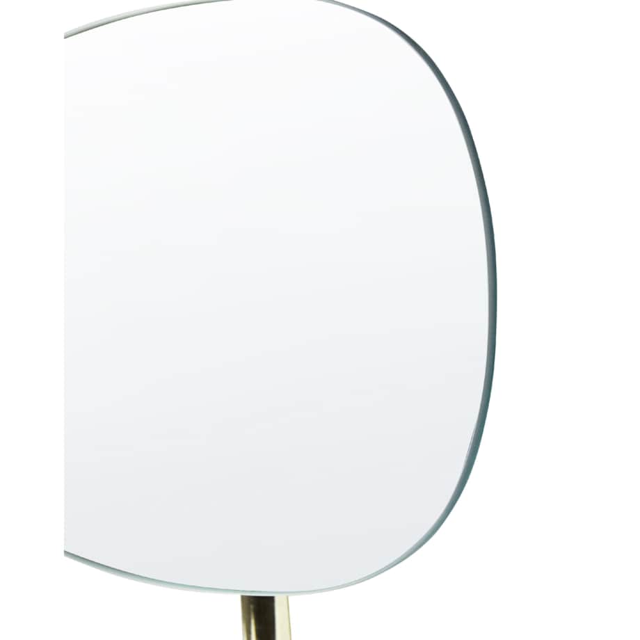 Lusterko kosmetyczne 20 x 14 cm złote CHARENTE