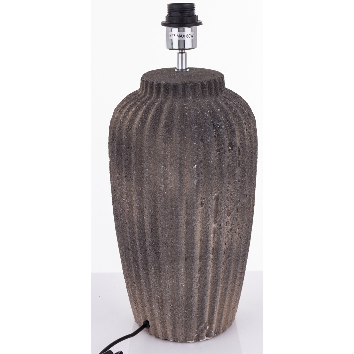 Lampa stołowa z ceramiki i tkaniny 68x40x40 cm WALSH brązowo-beżowa