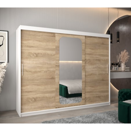 Szafa przesuwna Garderoba PROMO T2 250 biały/sonoma