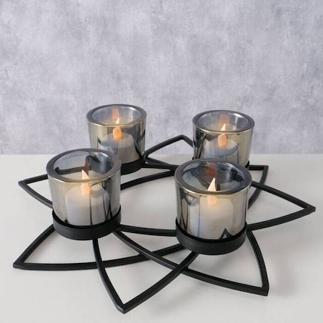 Świecznik - stroik metalowy 8x30,5 cm cm PIOLO