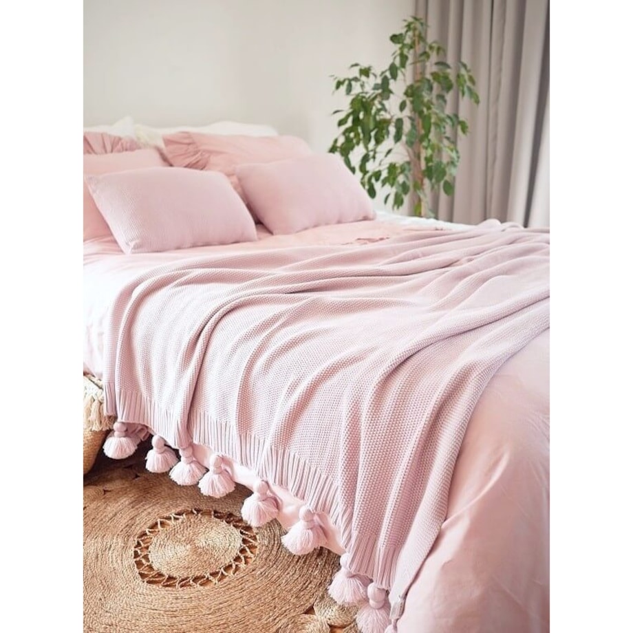 Poduszka dekoracyjna pudrowy róż