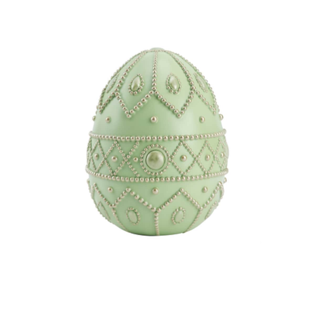 Dekoracja - jajko ceramiczne 20,5x16,5x16,5 cm UOVO zielone