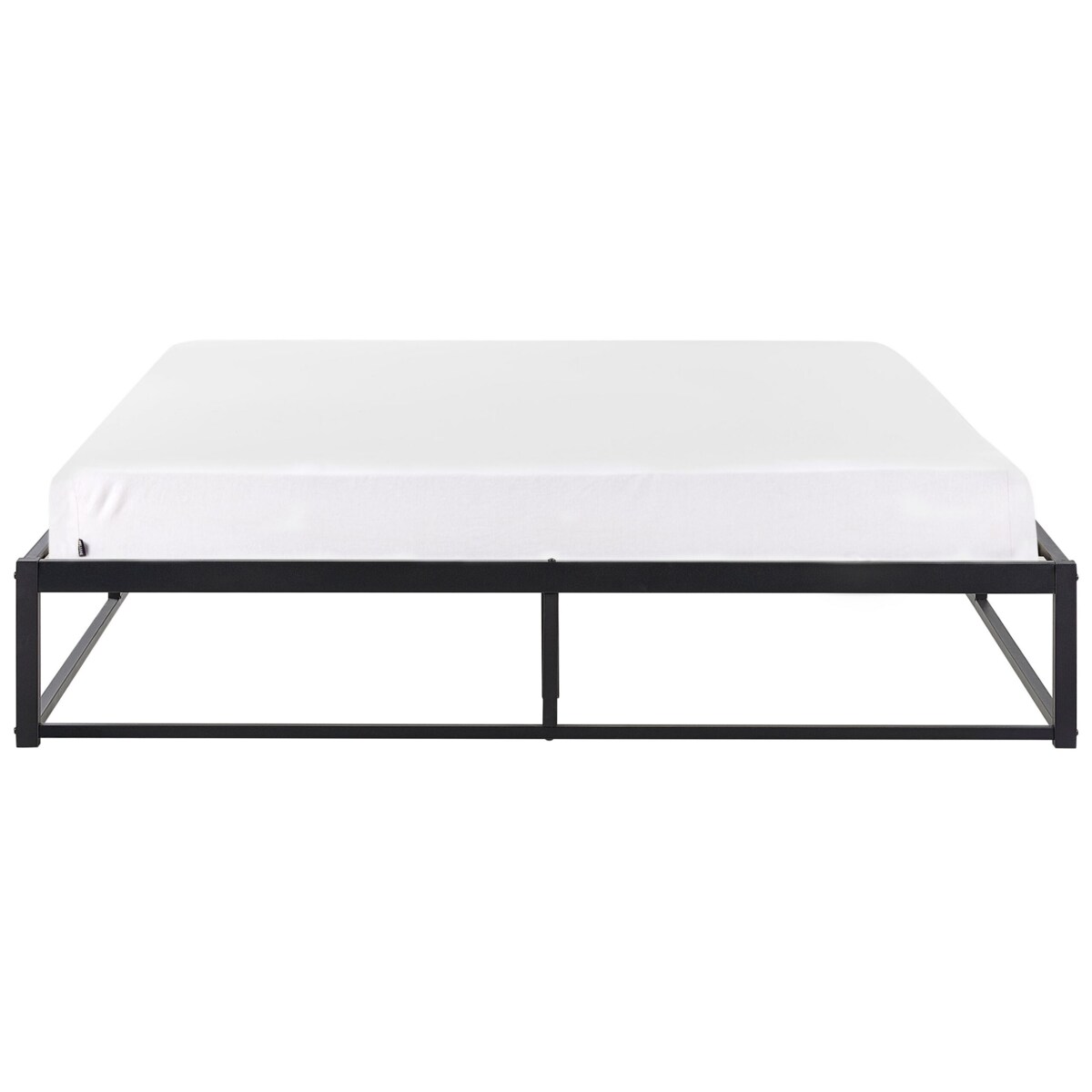 Łóżko metalowe 160 x 200 cm czarne VIRY