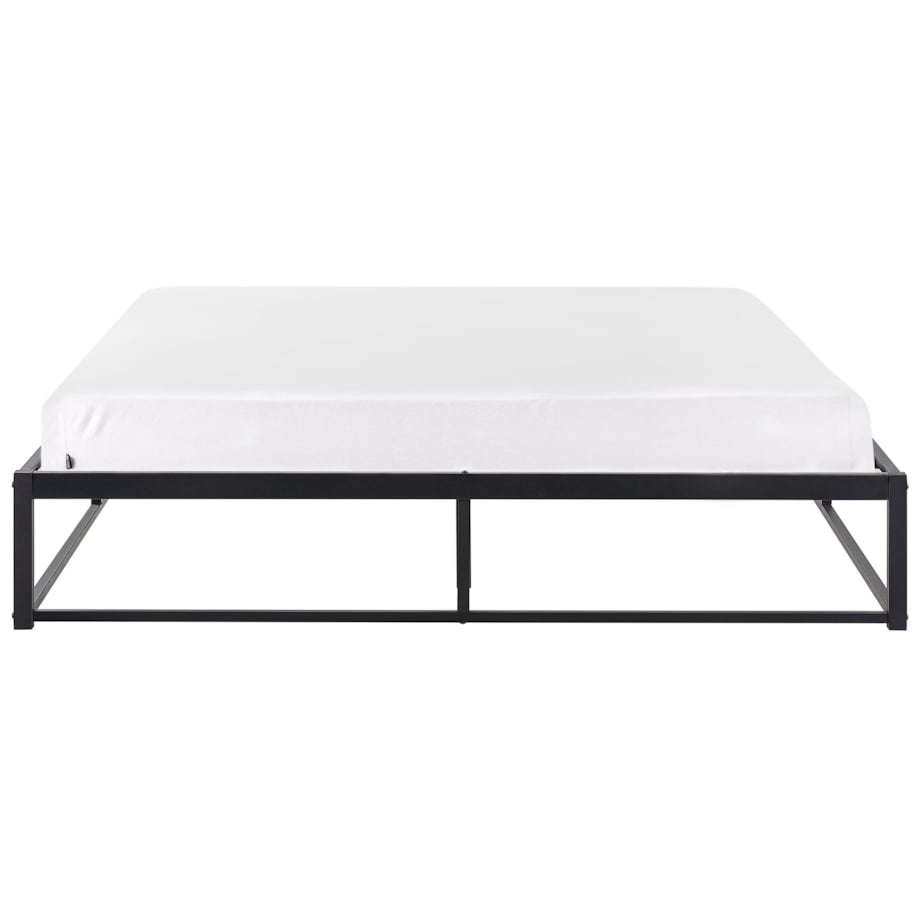 Łóżko metalowe 160 x 200 cm czarne VIRY