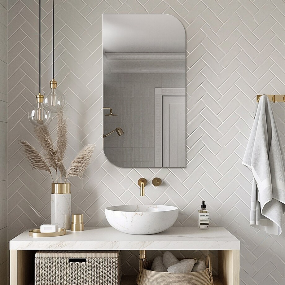 Lustro o nieregularnym kształcie - ŁEZKA