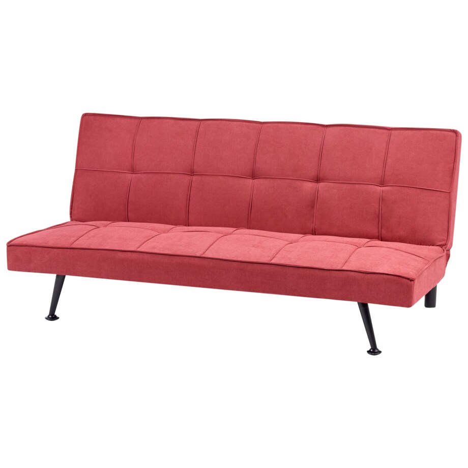 Sofa rozkładana HASLE Czerwony Tkanina