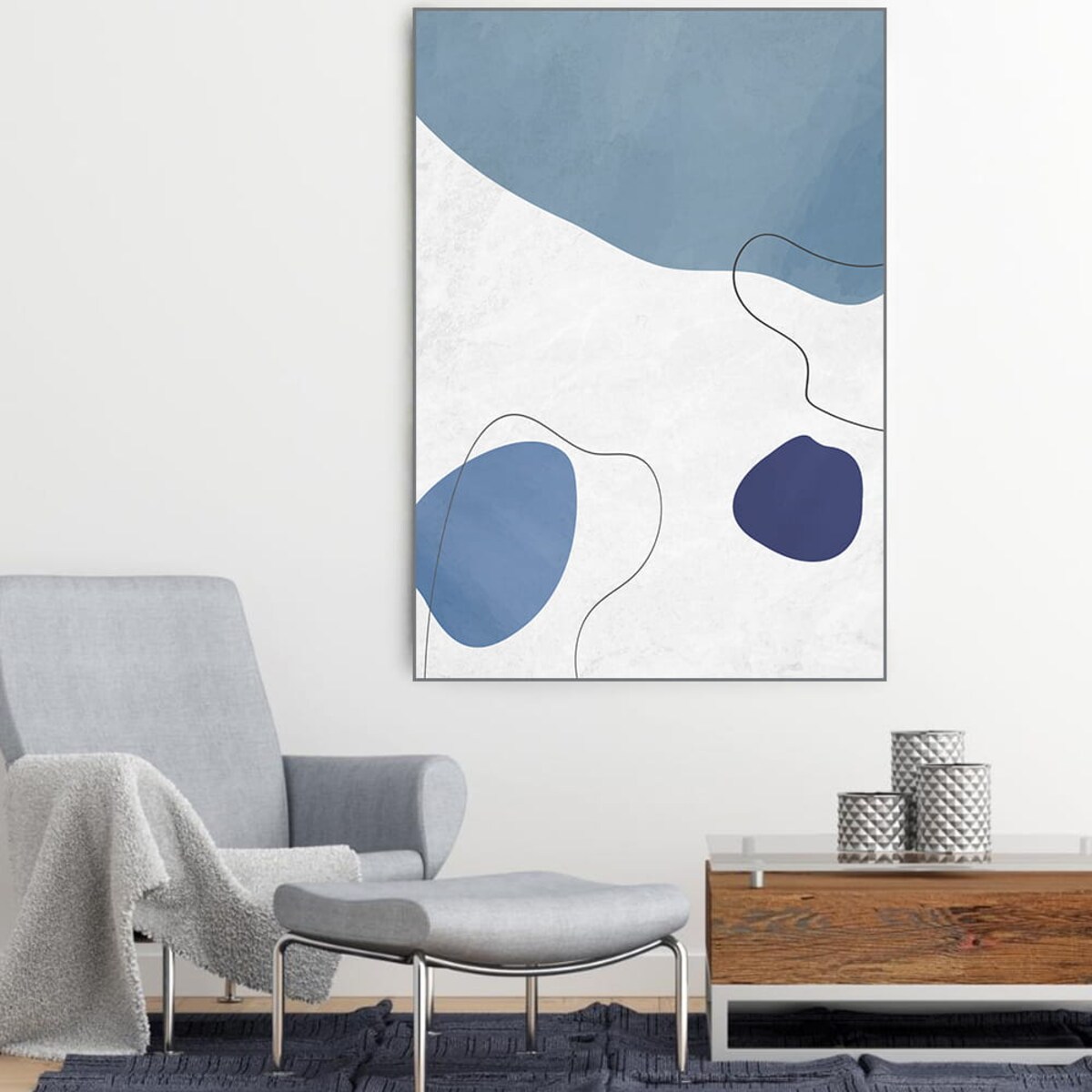plakat blue shapes 4 30x40 cm