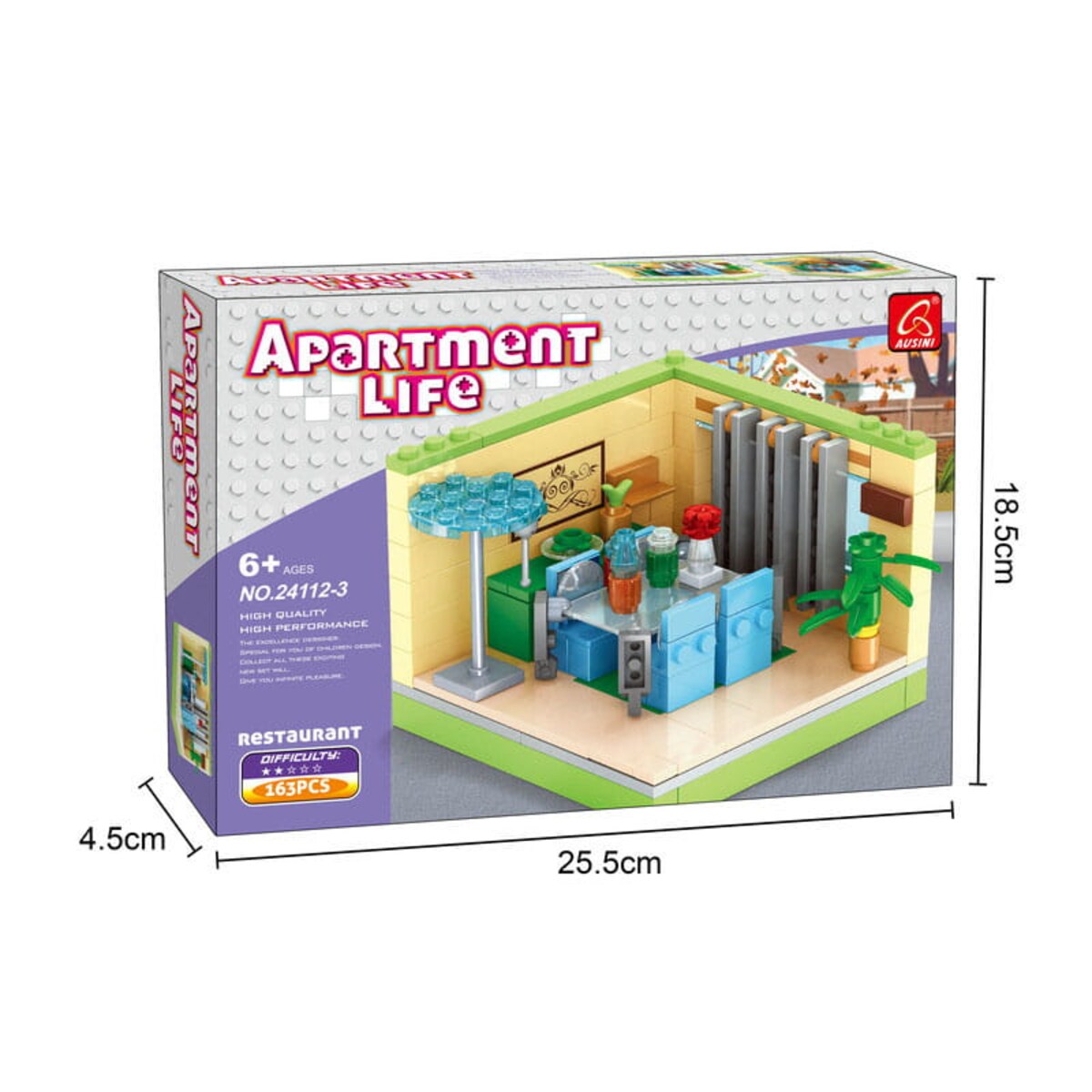 JADALNIA - mini pokoik z klocków - Ausini - 163 elementy