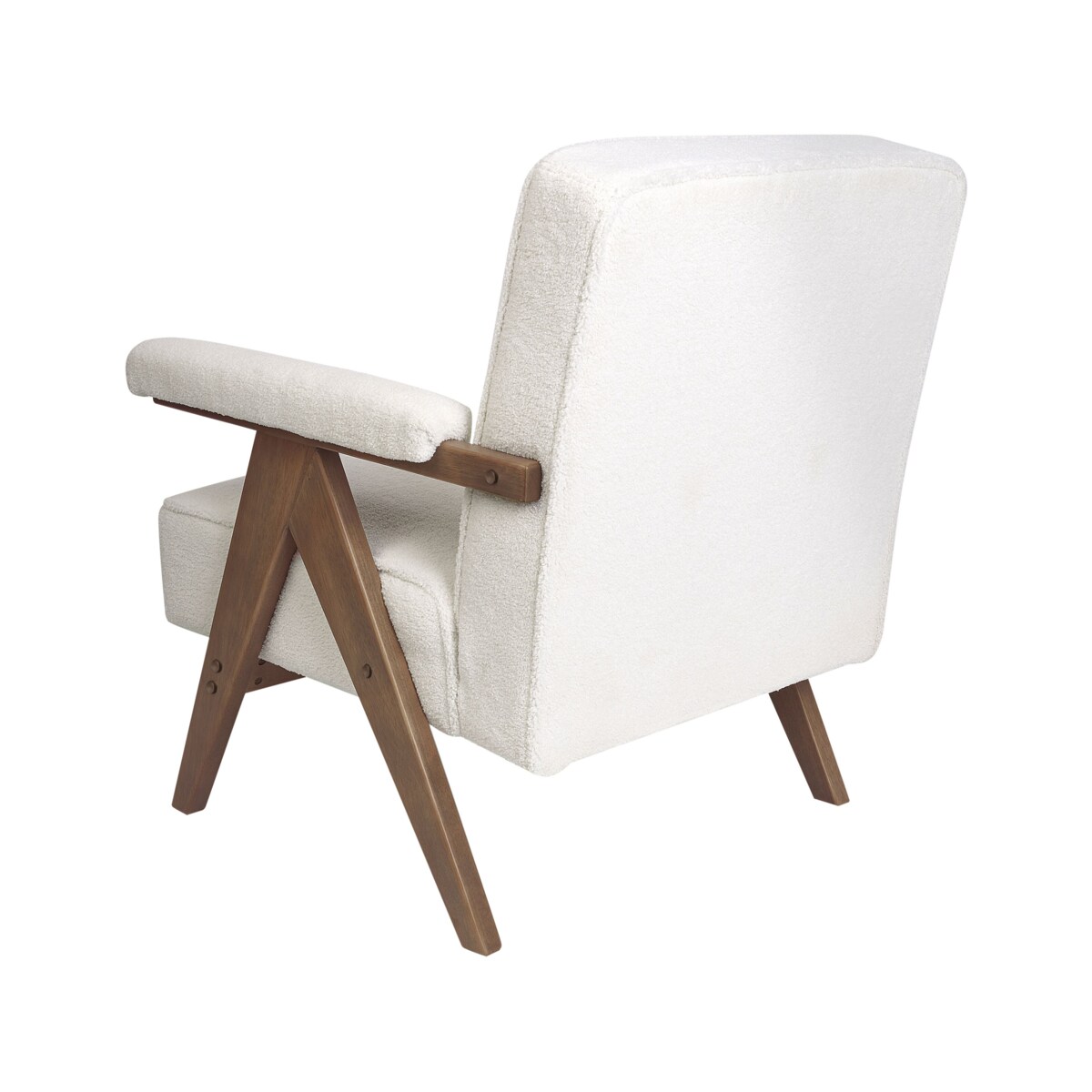 Fotel EVJE Boucle Złamana biel