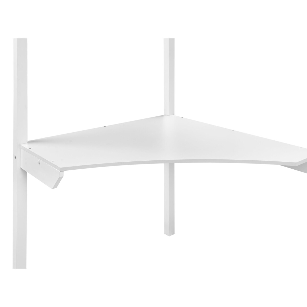 Łóżko na antresoli z biurkiem Drewno sosnowe LOURY 90 x 200 cm Biały